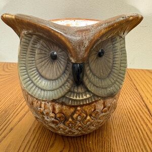 Vintage Ceramic Owl Small Electric Lamp Night Light
